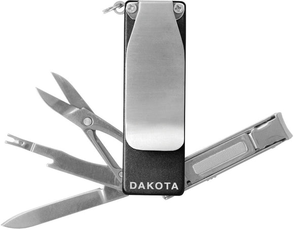 Dakota Money Clip/Hat Clip Light Knife Scissors Bottle Opener EDC Multi-Tool 9119