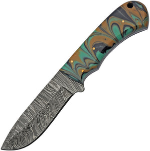 Damascus Storm Hunter Camoflauge Knife + Sheath 1251cm