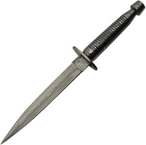 Damascus Commando Dagger + Sheath 1262dm