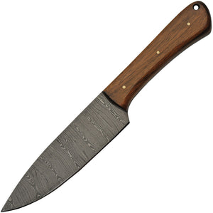 Damascus Wood Fixed Blade Knife