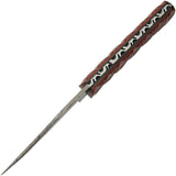 Damascus Magma Hunter Red & Black Micarta Damascus Fixed Blade Knife 1326