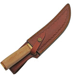 Damascus Bare Sycamore Hunter Sycamore Damascus Fixed Blade Knife 1346