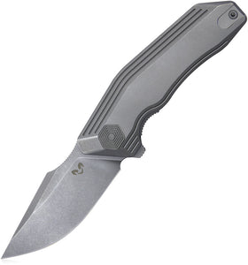 Damned Designs Basilisk Pocket Knife Linerlock Titanium Folding 14C28N 001TSW