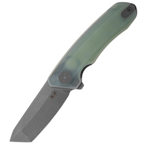 Damned Designs Wendigo Pocket Knife Linerlock Jade G10 Folding N690 Tanto 004GJ