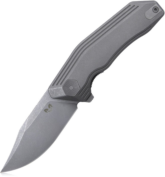 Damned Designs Cerberus Pocket Knife Linerlock Titanium Folding 14C28N 005TSW