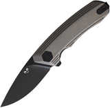 Damned Designs Invictus Linerlock Gray Titanium Folding 14C28N Knife 006TSWB