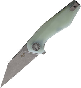 Damned Designs Fenrir Pocket Knife Linerlock Jade G10 Folding 154CM Blade 007GJ