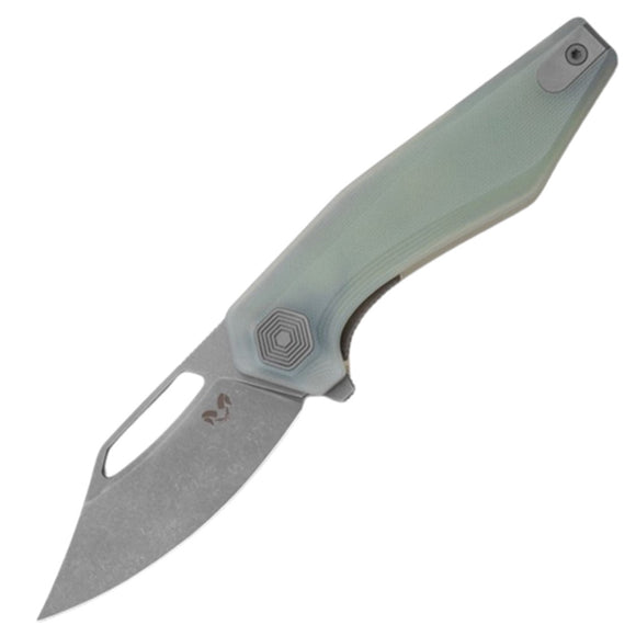 Damned Designs Hades Pocket Knife Linerlock Jade G10 Folding 154CM Clip Pt 008GJ