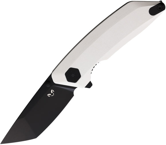 Damned Designs Chimera Linerlock White G10 Folding 14C28N Pocket Knife 009GWB