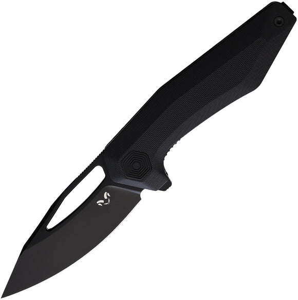 Damned Designs Brahma Linerlock Black G10 Folding 14C28N Pocket Knife 010GBB