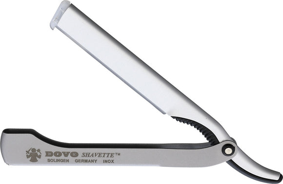 Dovo Shavette Gray Smooth Stainless Folding Aluminum Pocket Knife 22130201