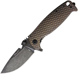 DPx Gear HEST F Framelock Bronze Titanium Folding M390 Pocket Knife HSF015  -On Sale