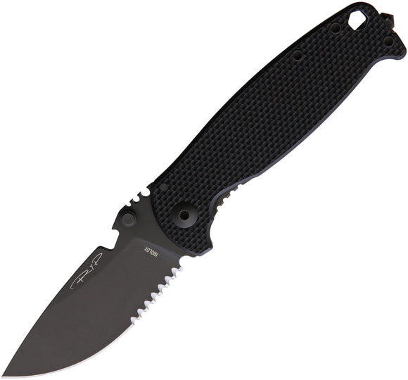 DPx Gear Milspec 3.0 HEST Framelock Black Combo Folding Knife 202