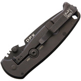 DPx Gear Milspec 3.0 HEST Framelock Black Combo Folding Knife 202
