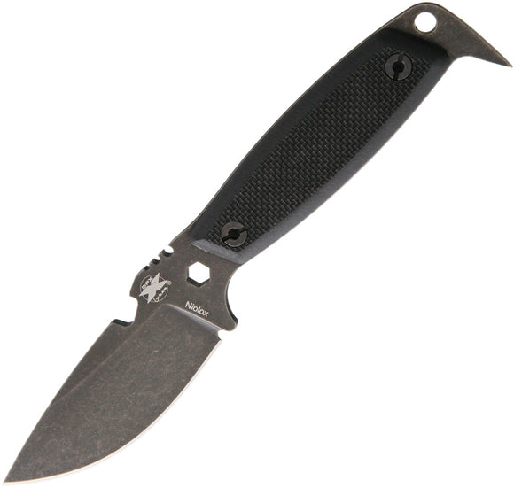 DPx Gear HEST II Assault Stonewashed Fixed Blade Knife G-10 Handle DPXHSX050