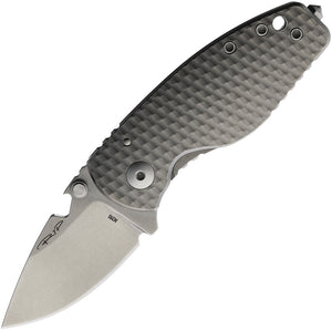 DPx Gear HEST Framelock Gray Titanium Folding Bohler M390 Pocket Knife HTF010