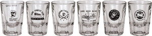 DPx Gear 6pc DPx Gear Variety Logo Collectible 2oz Clear Shot Glass Set DPXSG6