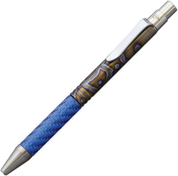 Darrel Ralph Go Natural Blue Carbon Fiber & Titanium Quiet Click pen 071