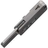 D Rocket Designs Automatic Squarehead Knife Button Lock Gray Titanium Bohler M390 Blade 001
