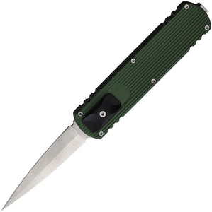 D Rocket Designs Automatic Zulu Knife OTF Green Aluminum Bohler M390 Dagger Blade ZDGN