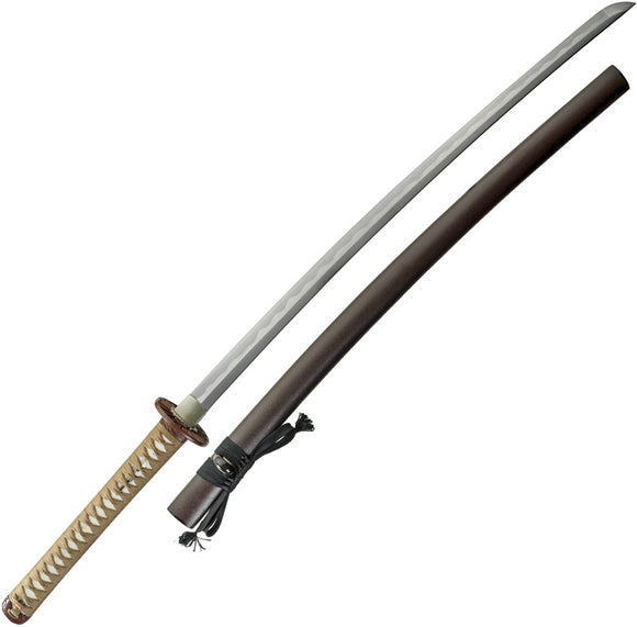 Dragon King Fletching Katana Gold Cord Wrapped Steel Sword w/ Scabbard 35320