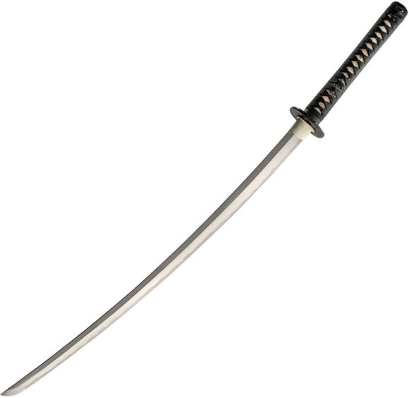 Dragon King War Fire Katana Black Cord Wrapped Steel Sword w/ Scabbard 35360
