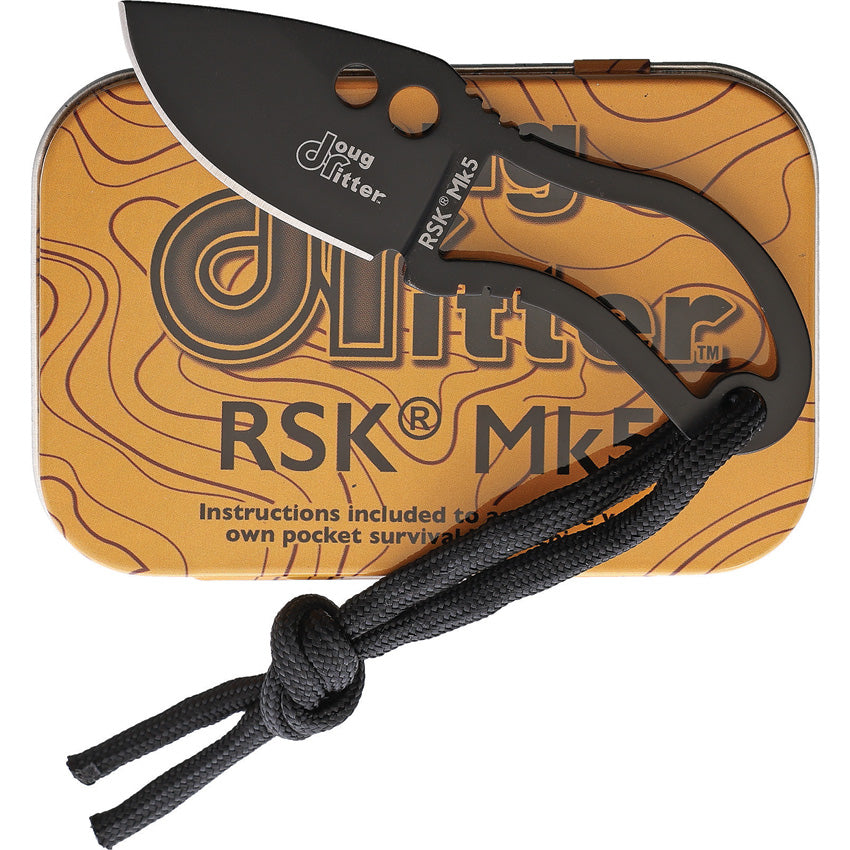 Doug Ritter RSK Neck Knife Fixed Blade Black + Sheath mk5k – Atlantic ...