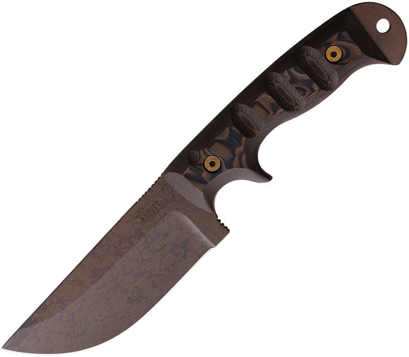 Dawson Knives Warthog Arizona Black & Orange G10 Scorched Earth CPM-3V Fixed Blade Knife 83618