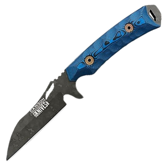 Dawson Knives Revelation Blue & Black G10 Apocalypse Black CPM-MagnaCut Fixed Blade Knife 83991
