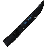 Dark Water Black & Blue 5Cr15MoV Stainless Fixed Blade Knife w/ Sheath FIX003CS