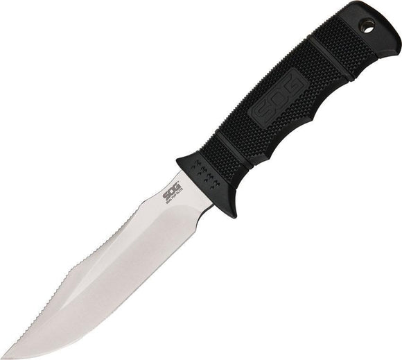 SOG SEAL PUP ELITE Black GRN Handle AUS-8 Steel Satin Fixed Blade Knife