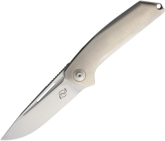 Liong Mah Design Endevour Bling Gray Matte Titanium Folding Pocket Knife
