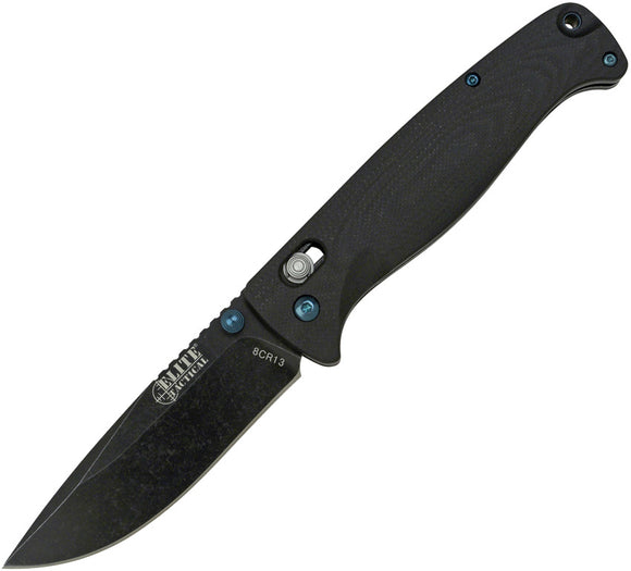 Elite Tactical Rapid Lock Folder Black Handle Stonewash Folding Knife 1025DSW