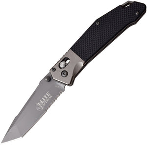 Elite Tactical Rapid Lock Folder Black G10 Handle Gray TiNi Folding Knife 1027BK