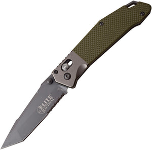 Elite Tactical Rapid Lock Folder Green G10 Handle Gray TiNi Folding Knife 1027GN