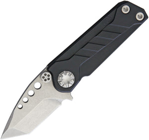 EOS Prawn Folder Black Handle Tanto Point Folding Knife 014