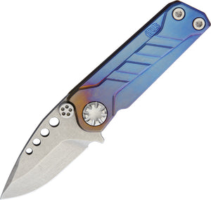 EOS Prawn Folder Anodized Handle Pocket Clip Spear Point Folding Knife 022