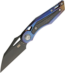 EOS Urchin Friction Folder Flame Anodized Titanium Nitro V Folding Knife EOS037