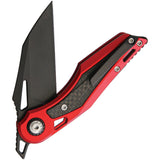 EOS Urchin Friction Folder Red Titanium & Carbon Fiber Slip Joint Knife EOS044