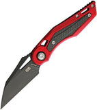 EOS Urchin Friction Folder Red Titanium & Carbon Fiber Slip Joint Knife EOS044