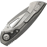 EOS Dorado S Stonewashed  Titanium + Carbon Fiber Inlay CPM S90V Folding Knife 057