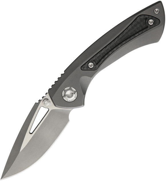 EOS Dorado S Gray Titanium + Carbon Fiber Inlay CPM S90V Folding Knife 061