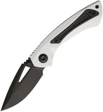 EOS Dorado S White Titanium + Carbon Fiber Inlay CPM S90V Folding Knife 066  -On Sale