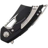 EOS Mini Nautilus Framelock Black/Silver Titanium Folding CPM-S30V Knife 095