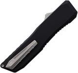 EOS Automatic Harpoon Knife OTF Black Aluminum CPM-20CV Tanto Blade 110