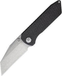 EOS Surgeon Framelock Carbon Fiber & Titanium Stonewash CTS-XHP Knife SURCF