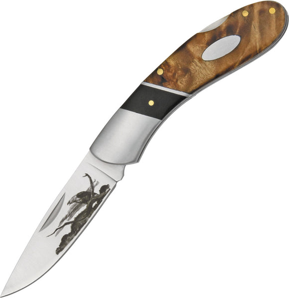 Elk Ridge Eagle Etched Lockback Folder Knife 072E