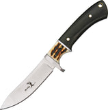Elk Ridge 8 3/8" Stag Fixed Blade Hunting Knife with leather sheath - 087
