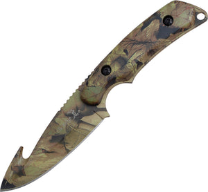 Elk Ridge Guthook Hunter Green Camo 8" Skinner Knife - 116