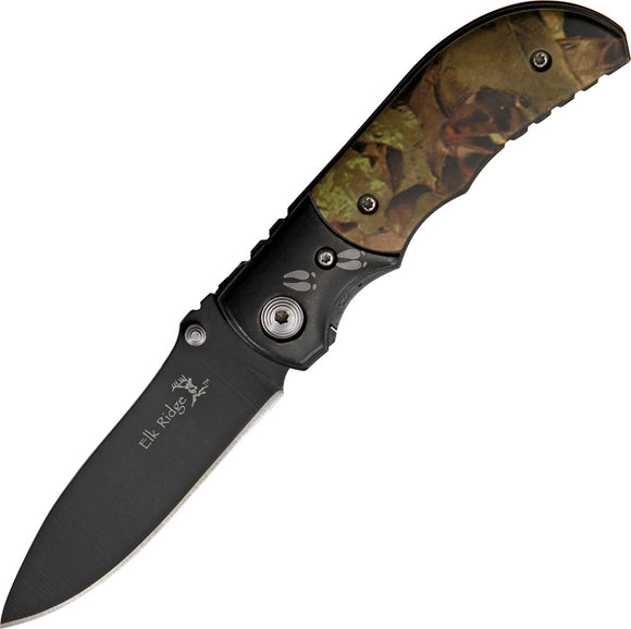 Elk Ridge Elk Paw Woodland Camo Folding Pocket Knife - 133